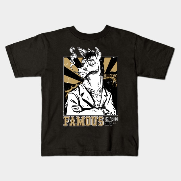 Famous In The 90's Kids T-Shirt by JailbreakArts